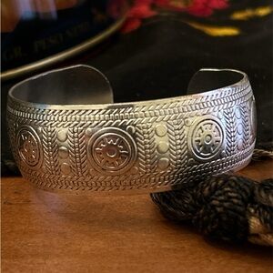 Silver Engraved Men's Bracelet